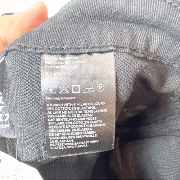 H&M | High Waist Wide Leg Black Denim Jeans NWT - Picture 7 of 8